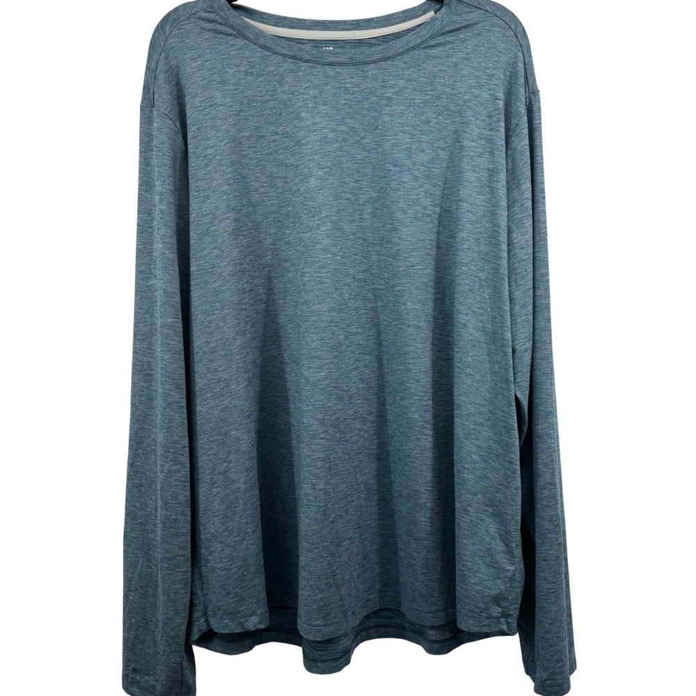 All in Motion Mens‎ XXL Blue Heathered Long Sleeve Performance T-Shirt RN17730